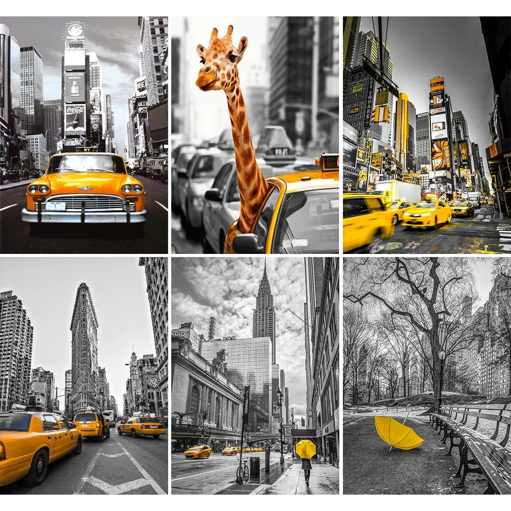 Photography New York - 5D Diy بها بنفسك الماس التطريز