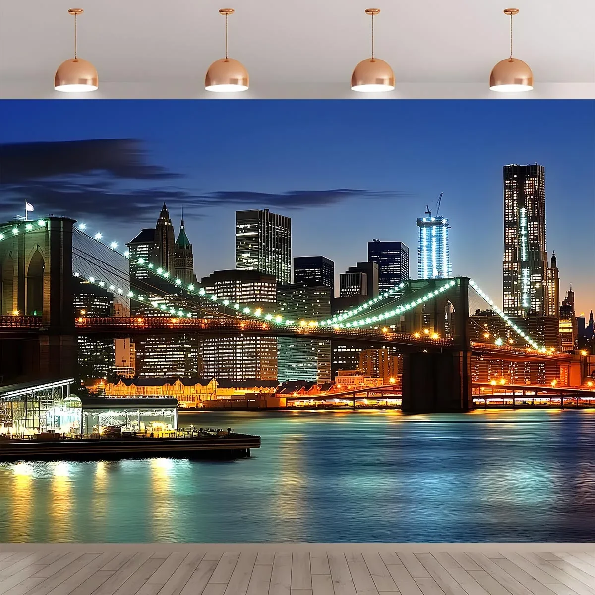 Photography New York - 1 ألياف بوليستر أفق مدينة نيويورك