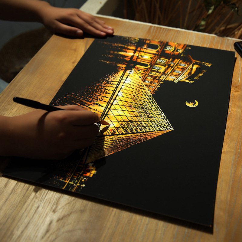 لوحة فنية ملونة للرسم بالخدش م - مراجعة Photography New York وسعره